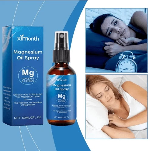Ximonth Pure Magnesium Oil Spray for Stress Relief, Restless Legs & Post-Workout Recovery