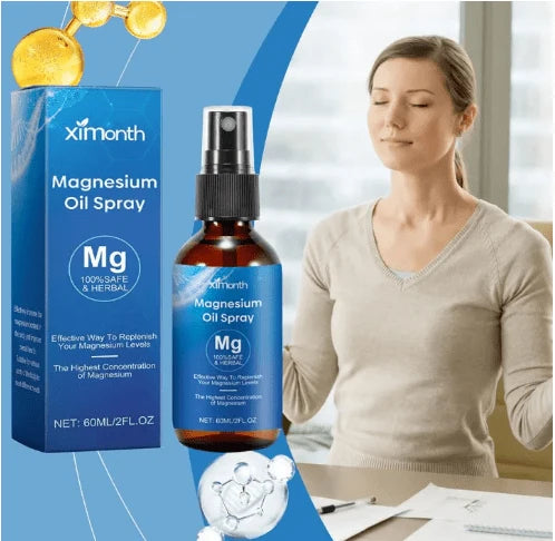 Ximonth Pure Magnesium Oil Spray for Stress Relief, Restless Legs & Post-Workout Recovery