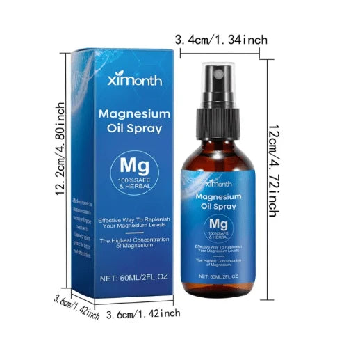 Ximonth Pure Magnesium Oil Spray for Stress Relief, Restless Legs & Post-Workout Recovery