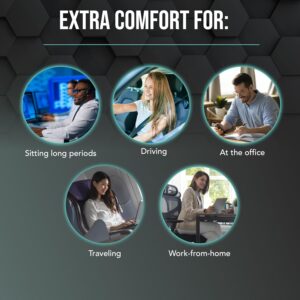 Samsonite Cooling Gel Lumbar Support Pillow - UAE Summer Car & Office Essential